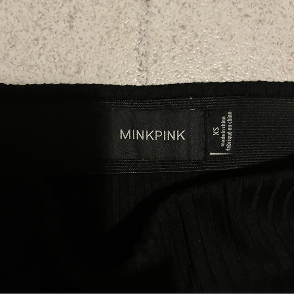 Mink pink black slit midi skirt - Picture 6 of 7